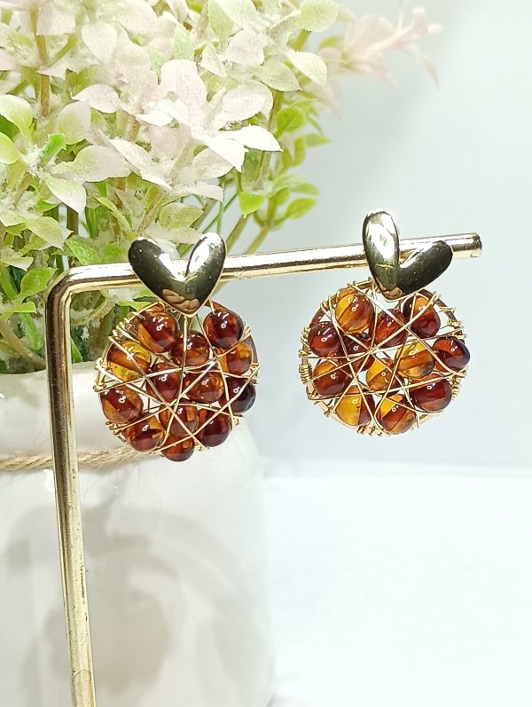 Aros Ámbar Báltico Tono Cognac - Imagen 3
