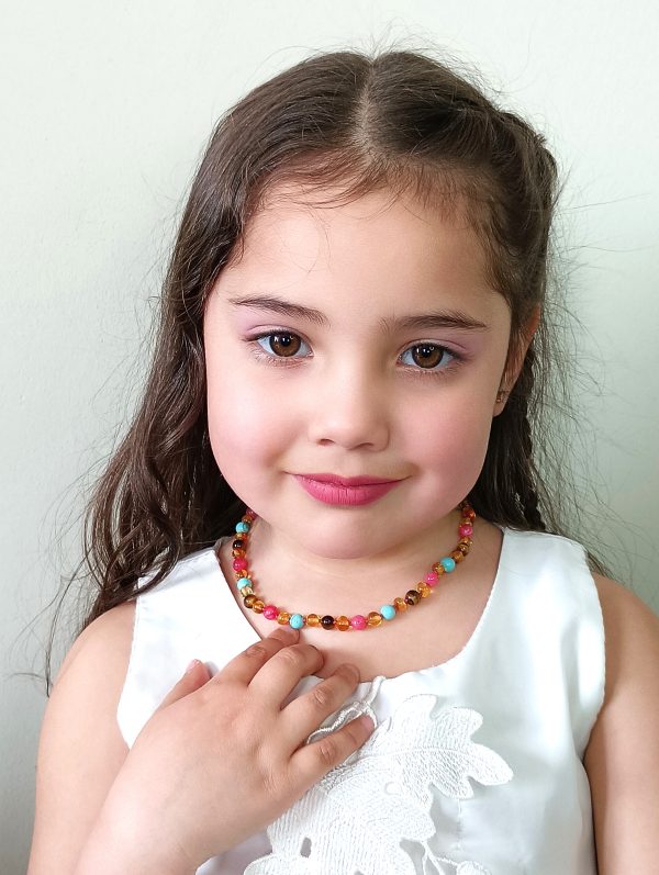 Collar Ámbar, Calcedonia y Ojo de Tigre y Turquesa - Imagen 3