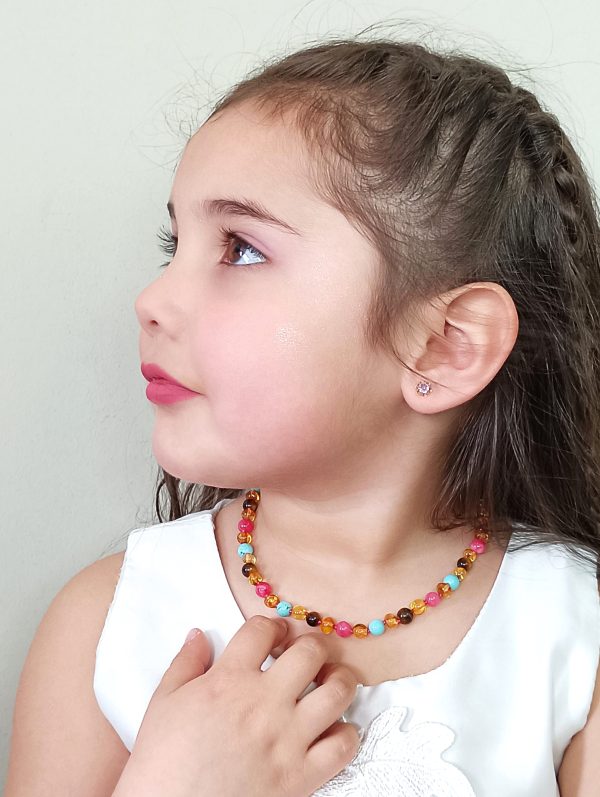 Collar Ámbar, Calcedonia y Ojo de Tigre y Turquesa - Imagen 4