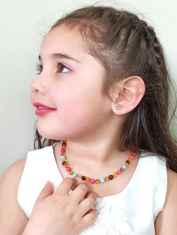 Collar Ámbar, Calcedonia y Ojo de Tigre y Turquesa - Imagen 5