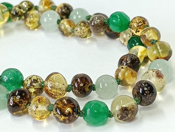 Collar Ámbar Verde, Jade Verde y Aventurina Verde - Imagen 6