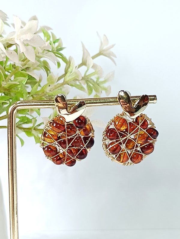 Aros Ámbar Báltico Tono Cognac - Imagen 4