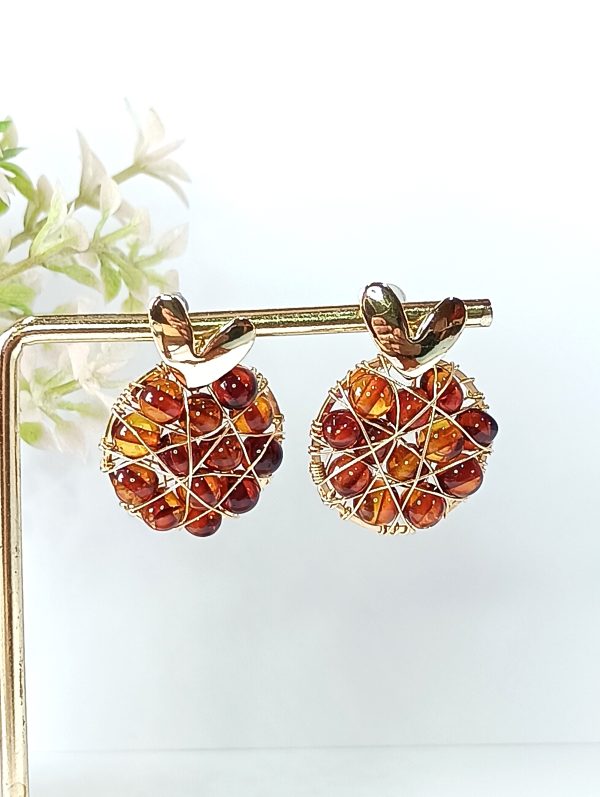 Aros Ámbar Báltico Tono Cognac - Imagen 5