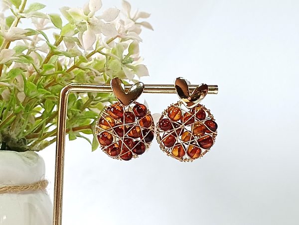 Aros Ámbar Báltico Tono Cognac - Imagen 9