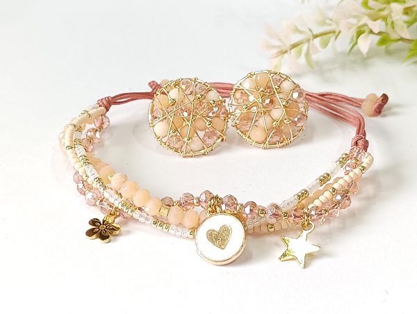 Conjunto Pulsera Adaptable y Aros