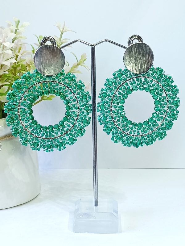 Maxi Aros Mostacillas Tono Verde - Imagen 3