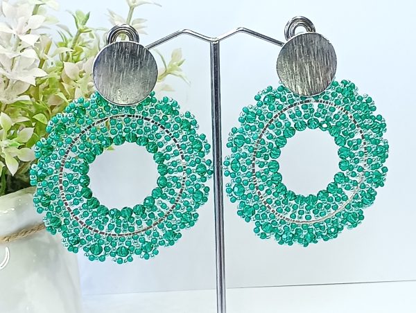 Maxi Aros Mostacillas Tono Verde - Imagen 4